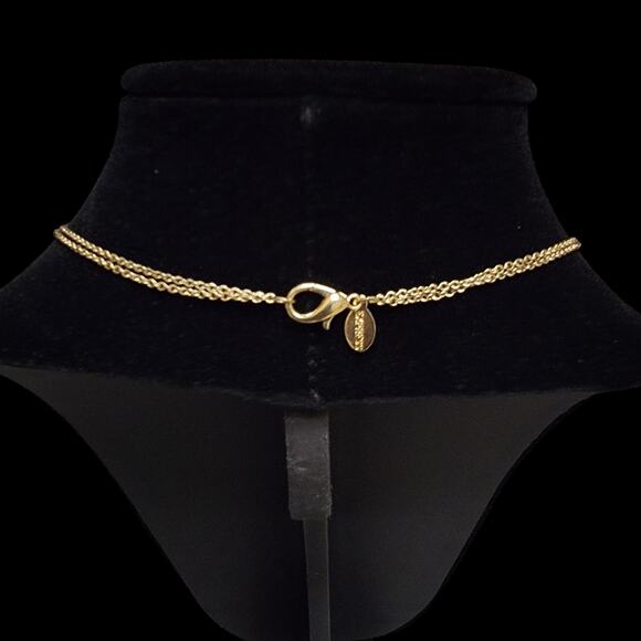 Express Faux Amethyst Necklace Double Strand Purple Raw Pendant‎ Gold-tone Boho - Picture 5 of 6